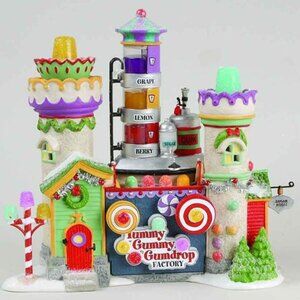 BNIB Retired Department 56 North Pole Village Yummy Gummy Gumdrop Factory